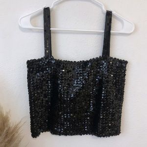 Vintage Sequin Crop Top M/L